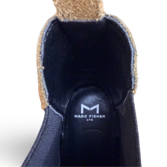 Marc Fisher Padmia Suede Leather Platform Chelsea Lug Sole Ankle Boots Sz 8.5 - Picture 7 of 7